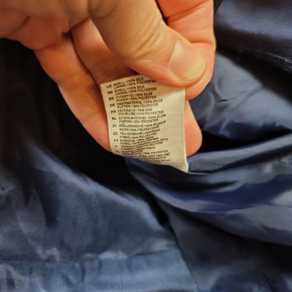 H&M Strapless Silk Dress Red Blue Sweetheart Sleeveless Sheath Casual Cocktail - Picture 11 of 12